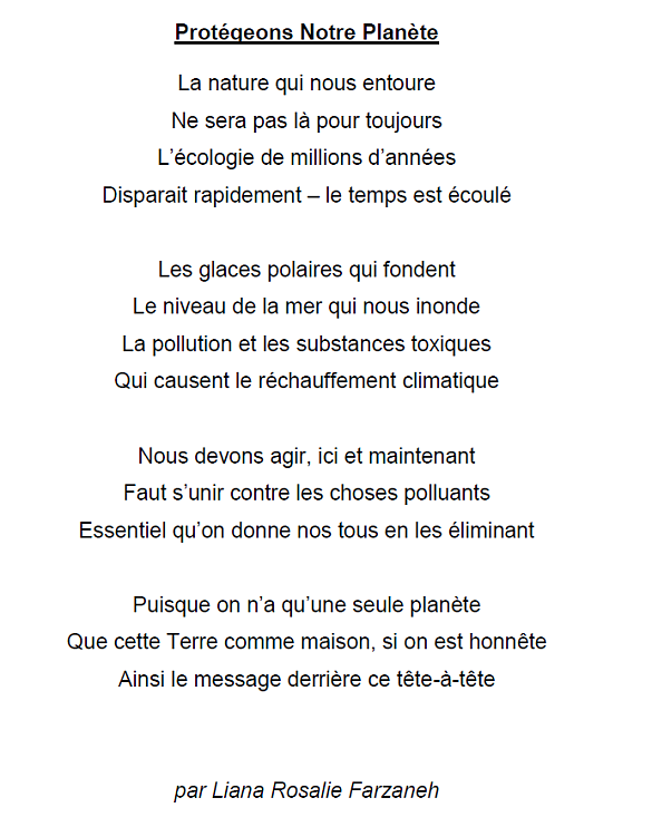 Gedicht auf Französisch über Kartoffeln