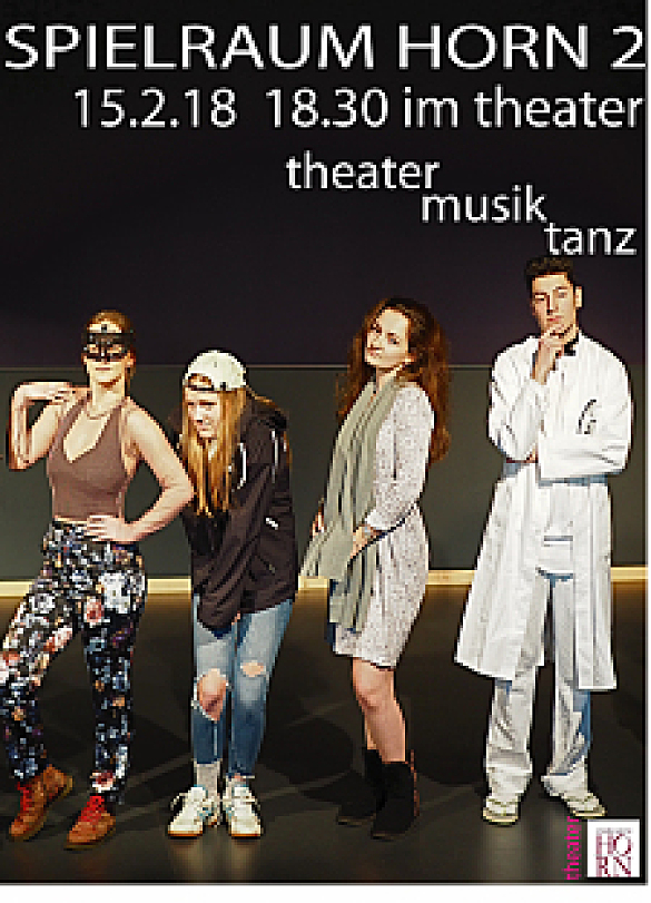 Werbebild des Stücks mit Titel und Datum