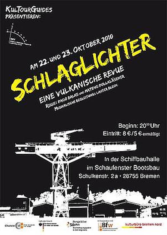 Werbeflyer mit Daten des Stücks