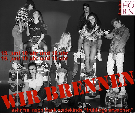 Werbebild des Stücks mit Titel und Datum